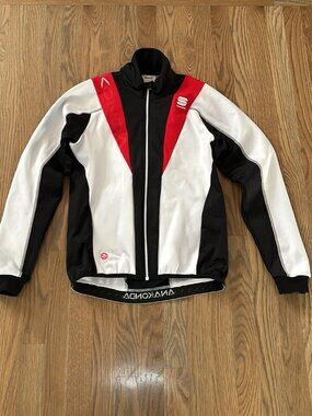EUC Sportful Anakonda Windstopper Cycling Jacket sz Large Men's White Biking